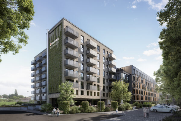 formgrafik fassadengestaltung-und-visualisierung-quartier-heinrich-exterieur-duesseldorf